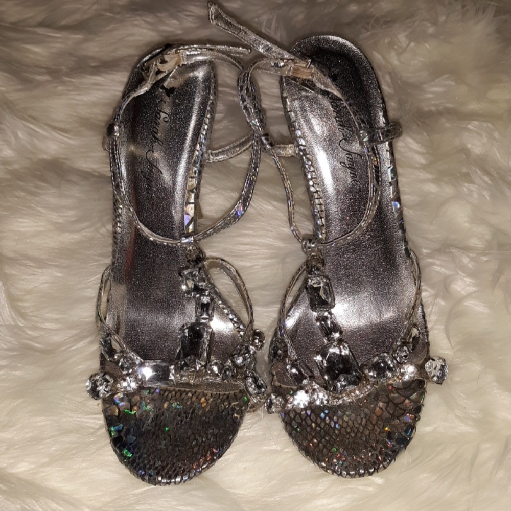 Rhinestone 4 inch heels